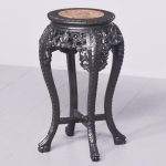 Qing Period Chinese Hardwood Marble Inset Plantstand