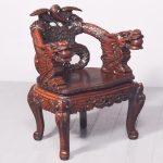 Qing Period Russet Coloured Carved Chinese Hardwood Chair