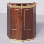 Unusual and Attractive Brass Banded and Inlaid Mahogany Edwardian Stick Stand