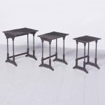An Attractive Solid Mahogany Georgian-Style Nest of Three Tables