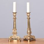 Pair of Rococo Brass Table Lamps