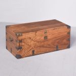 Large Solid Camphor Wood Brass Bound Campaign Trunk