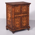Quality 19th Century Dutch Marquetry Inlaid Mahogany Cabinet