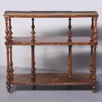 Exhibition Mid-Victorian Burr-Walnut Whatnot