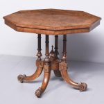 Quality Mid-Victorian Octagonal Burr-Walnut Centre Table