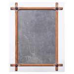 Late Victorian Gothic Oak- Framed Rustic Wall Mirror