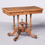 Antique Games Tables: A Short History 9 Victorian Burr Walnut, Amboyna inlaid Card Table