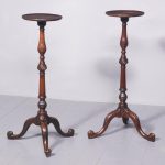 Pair of Georgian Style Mahogany Torchere Stands
