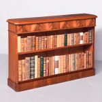 Mid-Victorian Mahogany, Two-Drawer Open Bookcase