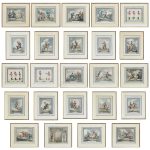 Set of 24 George III Hand Tinted Prints