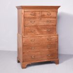 Fine Quality George III Crossbanded Mahogany Chest on Chest