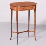 Sheraton Style Satinwood, Rosewood, and Boxwood Banded Side Table