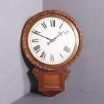 Monumental Mahogany Framed Fuse Wall Clock
