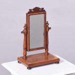 Rare, Neat-Sized Inlaid Mahogany Apprentice-Piece Regency Dressing Mirror