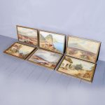 Set of 6 Watercolours by ‘Lewis Mortimer’