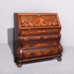 Magnificent Dutch Marquetry Inlaid Mahogany Bureau