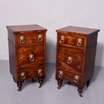 Attractive Pair of George III crossbanded mahogany pedestals
