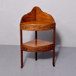 Large Inlaid Mahogany George III corner Washstand
