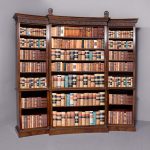 Stylish Mahogany Curved Open Bookcase