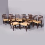 Quality Set of 12 George III Mahogany Dining Chairs