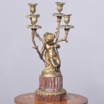 French Ormolu and Marble Candelabra