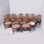 Set of 17 Mahogany Dining Chairs in the Hepplewhite Style
