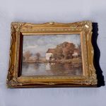 Gilt Framed Original Oil Painting of The East Mill Stirling By James Christie Prowett
