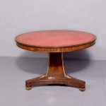 George IV Mahogany and Gilded Drum Table.