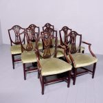 Rare Set of 8 Hepplewhite Style Mahogany Dining Chairs