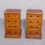 Pair of Mid - Victorian small mahogany chests of drawers/bedside lockers