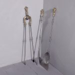 Set of George III Bi - metal Fireside Tools