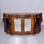 Mid Victorian Carved Serpentine Fronted Credenza