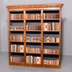 Victorian Satin Birch Three Section Bookcase