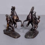 Pair of Large Bronze Marly Horses after Coustou