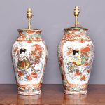 Large Pair of Canton Table Lamps