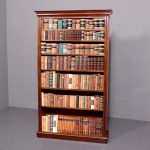 Original Late 19th Century Tall Mahogany Open Bookcase