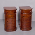 Pair of Victorian Small Mahogany Chest of Drawers/Bedside Lockers