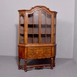 Quality, 19th Century Dutch Burr Walnut Display Case/Bookcase