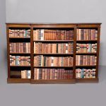 Oak Break Fronted Open Bookcase