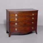 George III Mahogany Bow-Front Chest Of Drawers