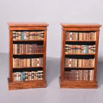 Pair of Victorian neat sized, mahogany open bookcases with adjustable shelves
