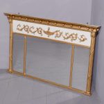 Regency Gilded and Painted Tryptic Mirror