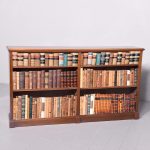 Double fronted Walnut Open Bookcase