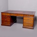Large George III Style Mahogany Partners Desk