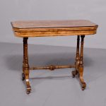 Classic Victorian Burr Walnut Card - Table