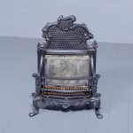 Victorian cast Iron, neat-sized Rococo-style fire basket