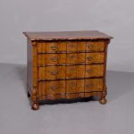 Burr Elm Dutch Shaped - Front Chest of Drawers
