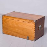 Mid-Victorian Metal-Bound Solid Camphor Campaign Trunk
