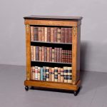 Mid - Victorian, neat sized inlaid - walnut, ormolu - mounted open bookcase