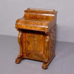 Superb burr walnut Victorian Harlequin Piano Top Davenport